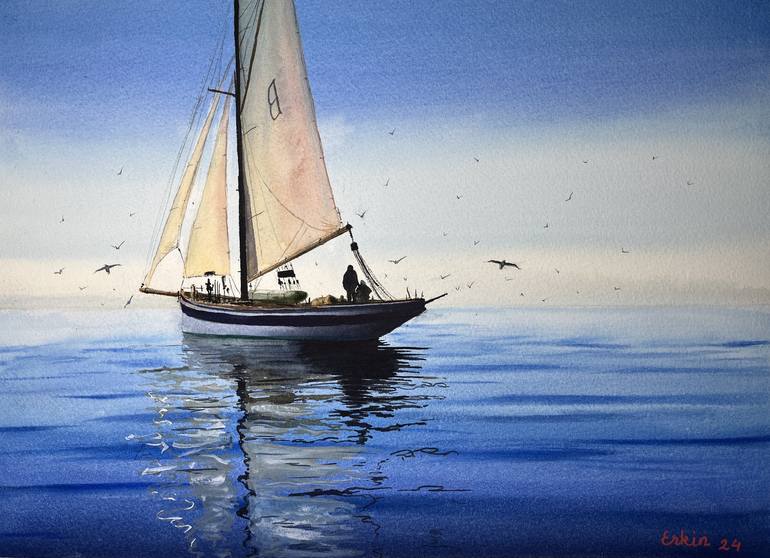 Original Realism Seascape Painting by Erkin Yılmaz