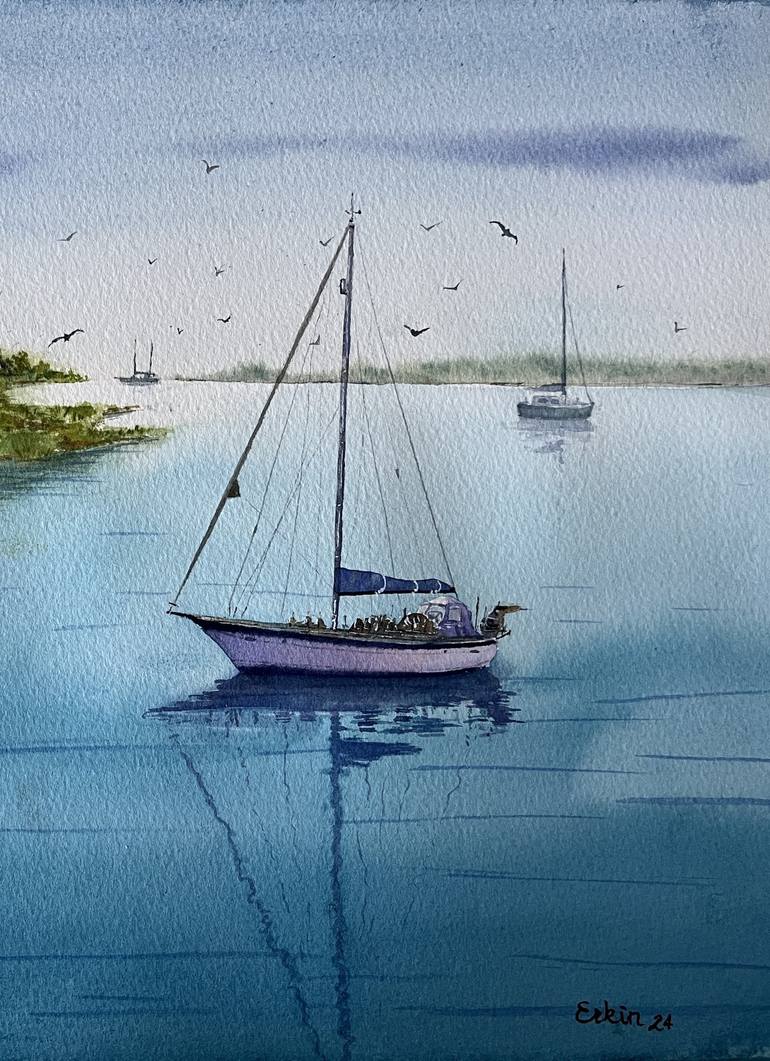 Original Realism Seascape Painting by Erkin Yılmaz