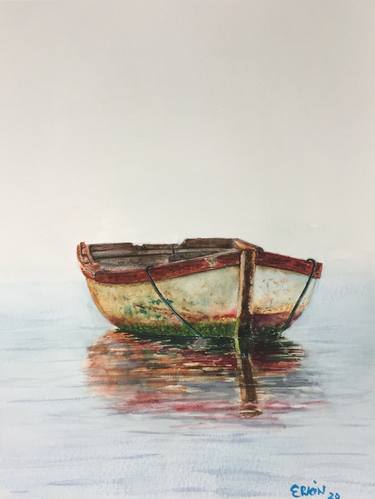 Print of Impressionism Boat Paintings by Erkin Yılmaz