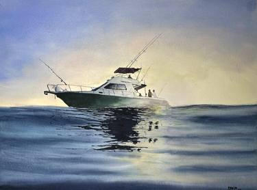 Original Realism Boat Paintings by Erkin Yılmaz