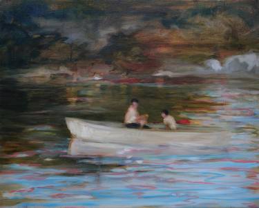 Original Expressionism Boat Paintings by Luke Morgan