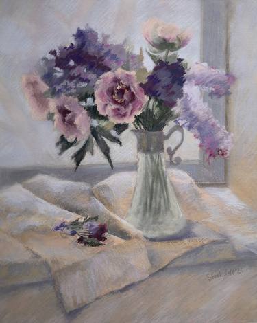 Original Fine Art Floral Paintings by Maria Stockdale