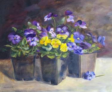 Original Fine Art Floral Paintings by Maria Stockdale