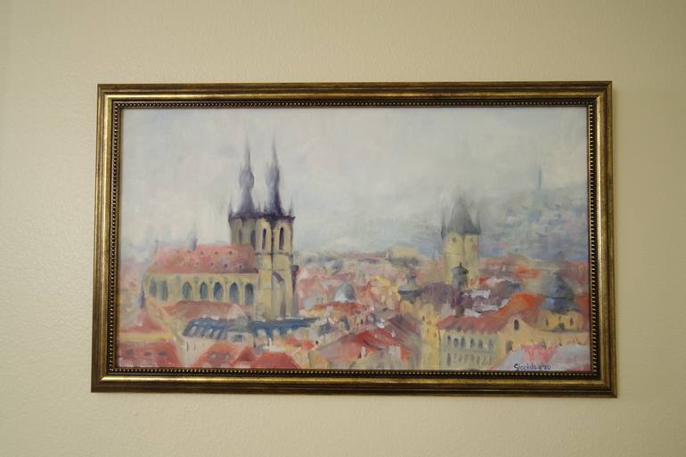 Original Fine Art Architecture Painting by Maria Stockdale