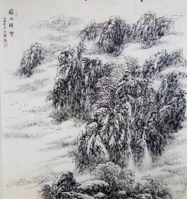 Original Fine Art Landscape Drawings by Feilong Hu