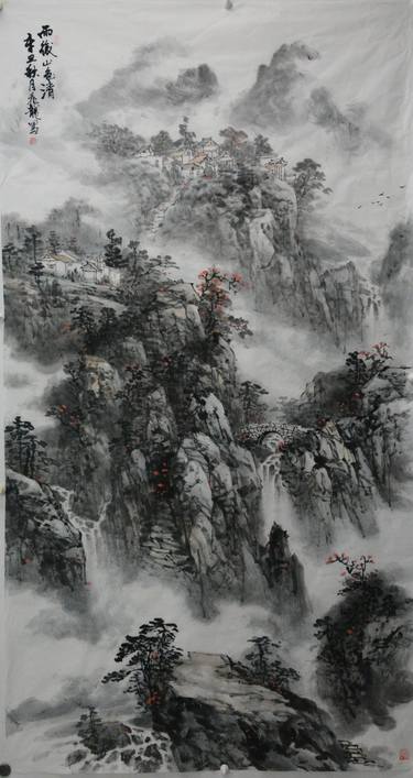 Print of Fine Art Nature Drawings by Feilong Hu