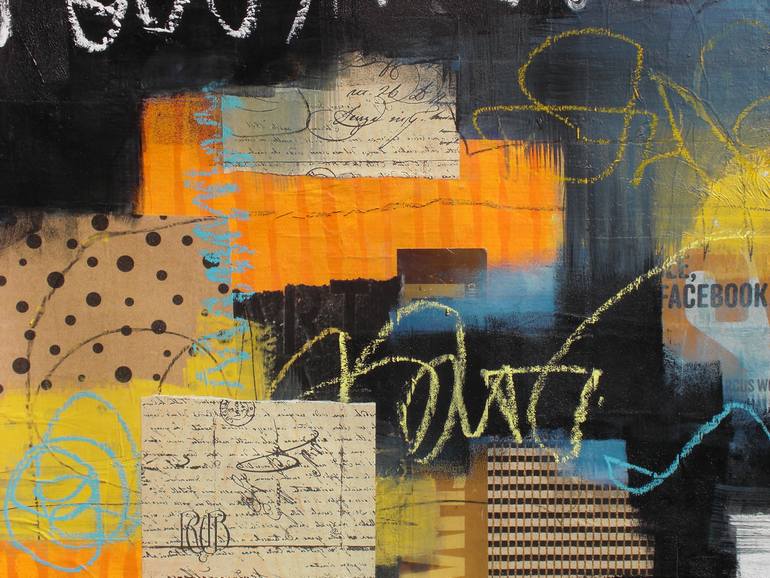Original Abstract Expressionism Abstract Mixed Media by Conny Lehmann