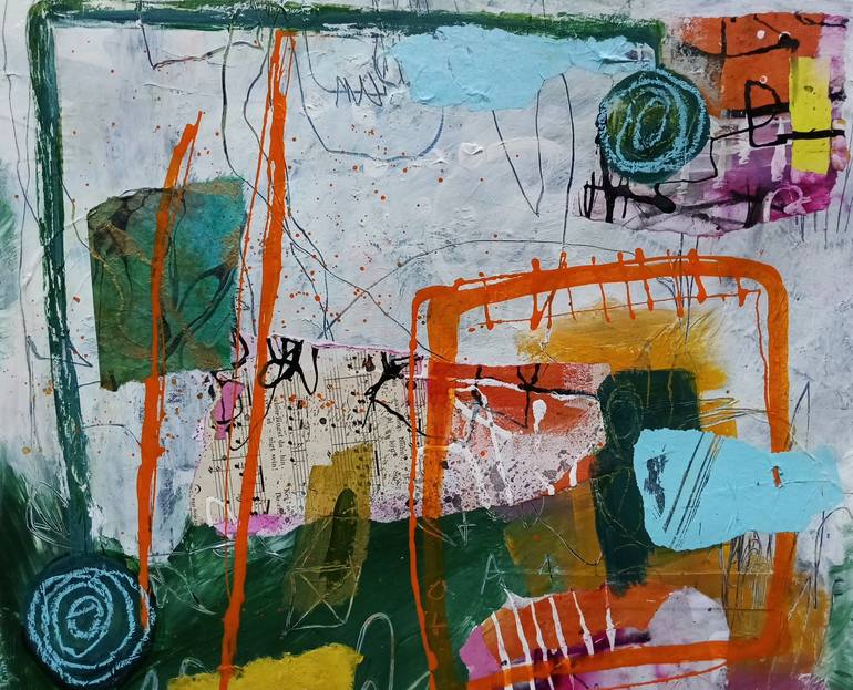 Original Abstract Mixed Media by Conny Lehmann