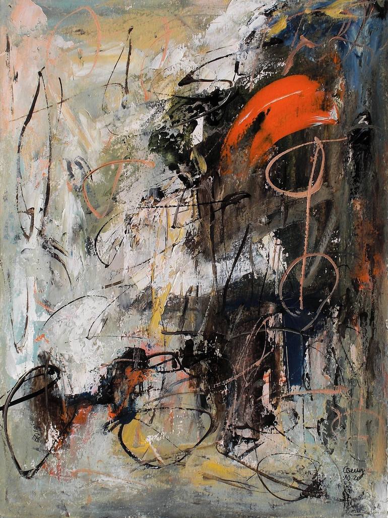 Original Abstract Expressionism Abstract Painting by Conny Lehmann
