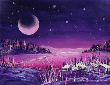 Winterlandschaft Worbletal Acryl thumb