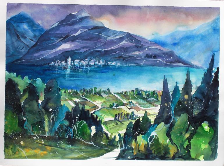 Original Documentary Landscape Painting by Conny Lehmann