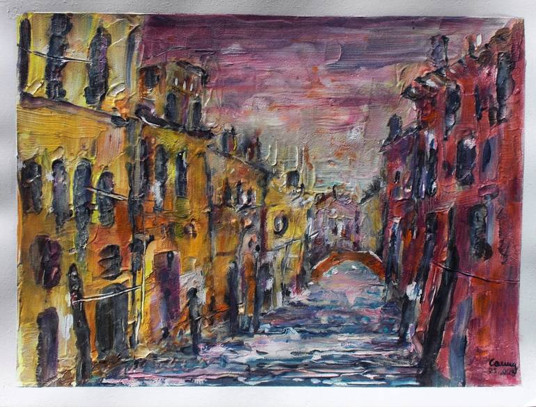 Original Impressionism Architecture Painting by Conny Lehmann