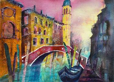 Original Expressionism Cities Paintings by Conny Lehmann