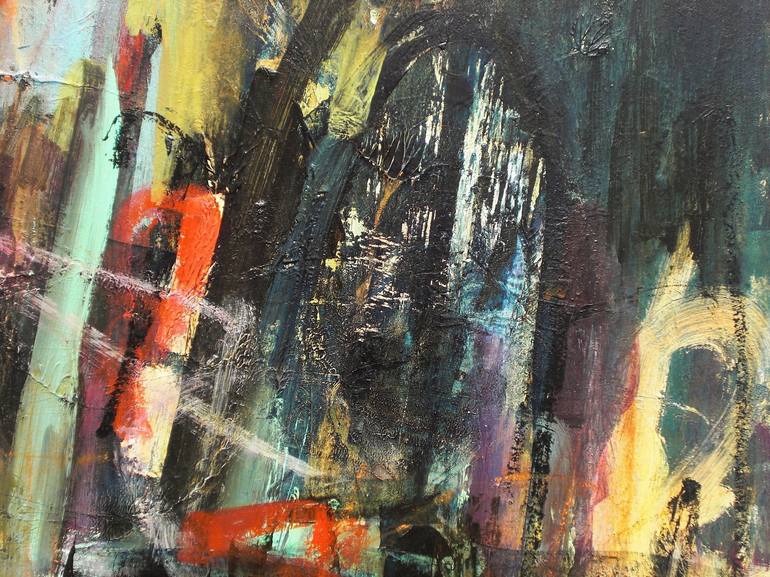 Original Abstract Cities Painting by Conny Lehmann
