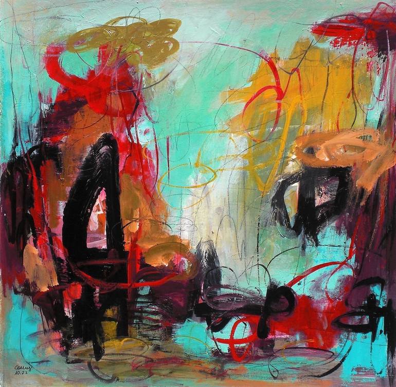 Original Fine Art Abstract Painting by Conny Lehmann