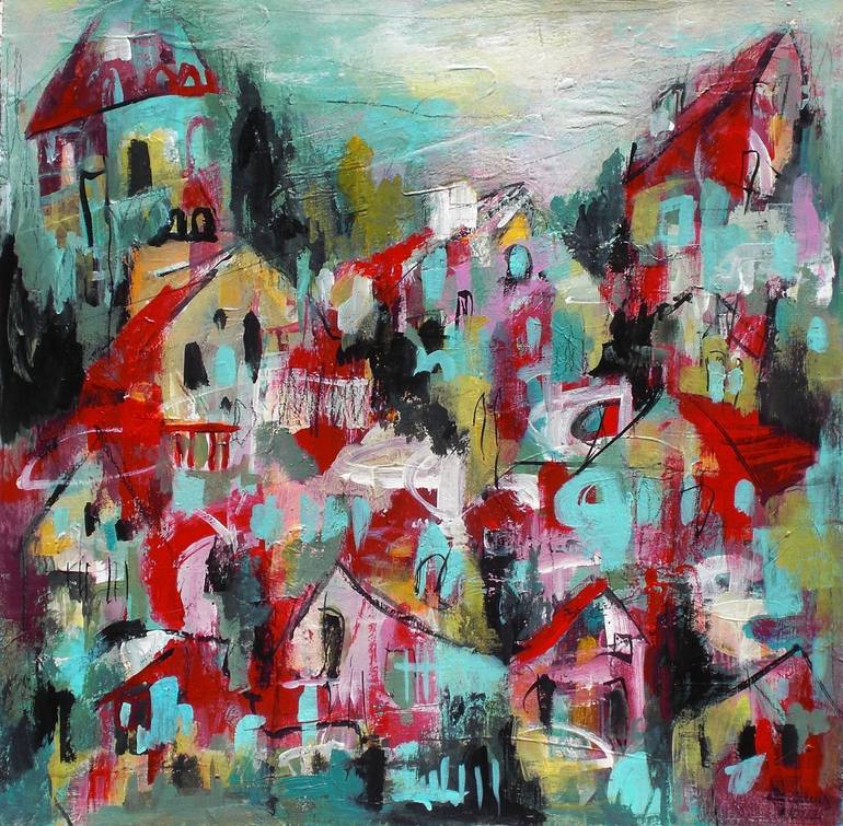 Original Cities Painting by Conny Lehmann