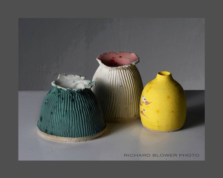 3 Small Thrown Pots - Print