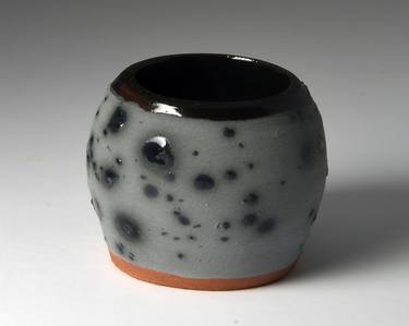 Small Grey Pot with Crystals thumb