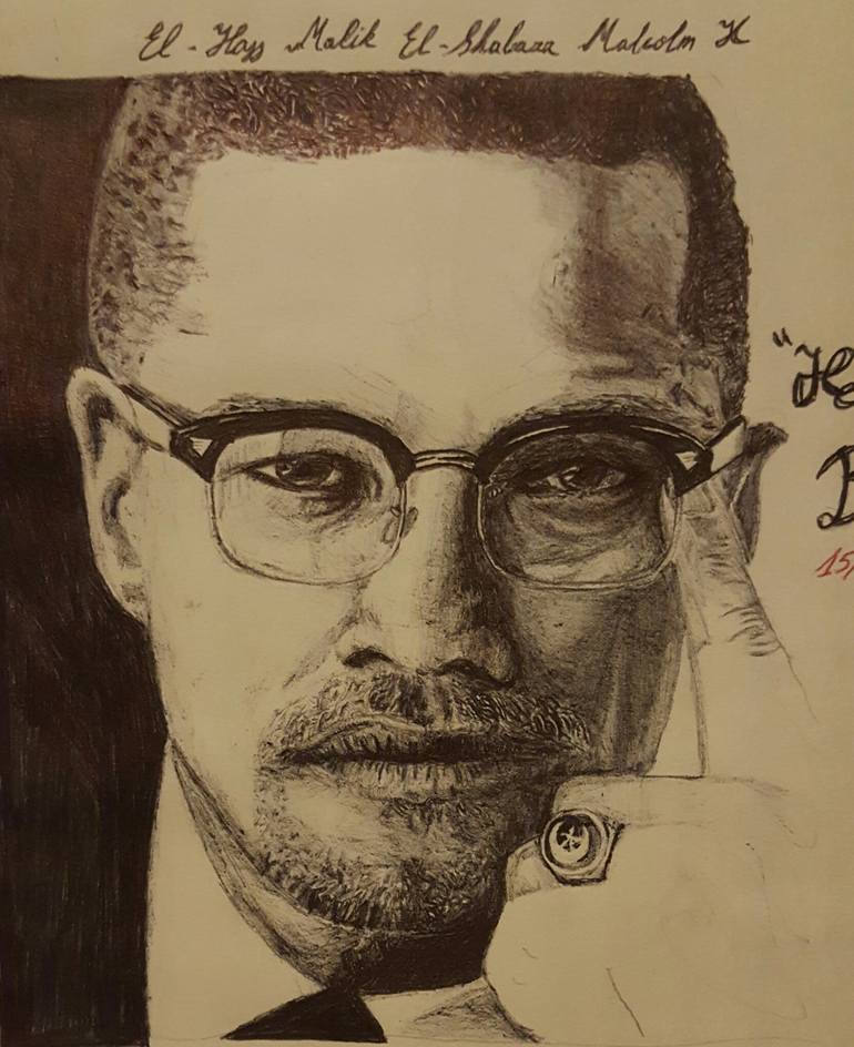 Malcolm X Drawing by Abd Ayd | Saatchi Art