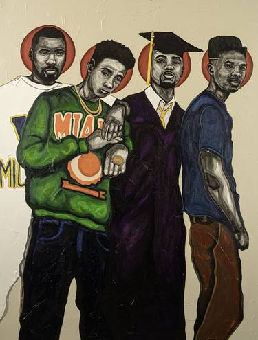 Original Figurative Men Paintings by Demarcus McGaughey