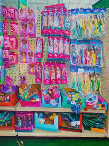 Saatchi Art Artist Sari Shryack; Paintings, “Dollar Store Barbie Aisle” #art