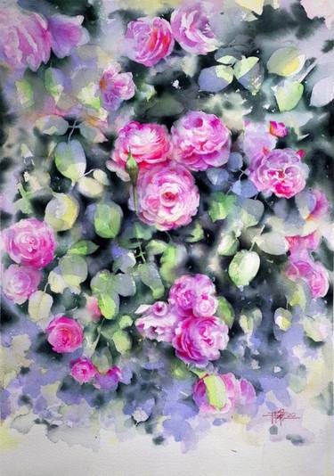 Original Impressionism Floral Paintings by Tatiana Tokarczuk-Błażusiak