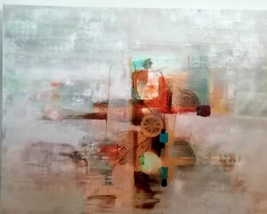 Original Abstract Expressionism Abstract Mixed Media by Megan Hensman