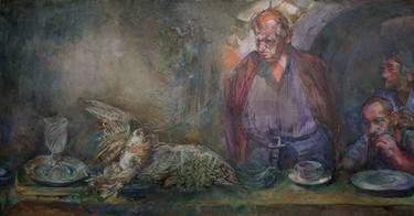 Original Expressionism Men Painting by Beata Bigaj