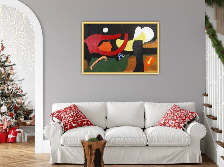 Original Abstract Expressionism Abstract Painting by Ravi Vishwakarma