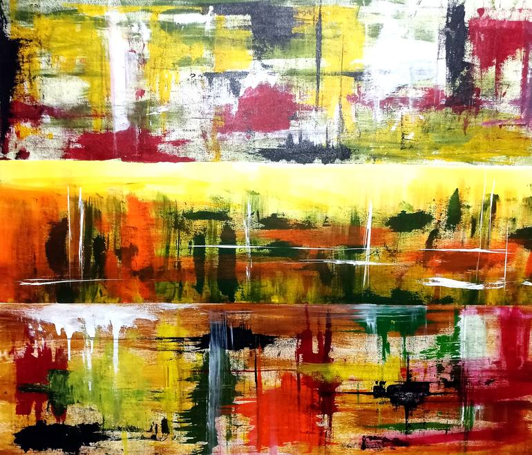 Original Abstract Expressionism Abstract Painting by Ravi Vishwakarma