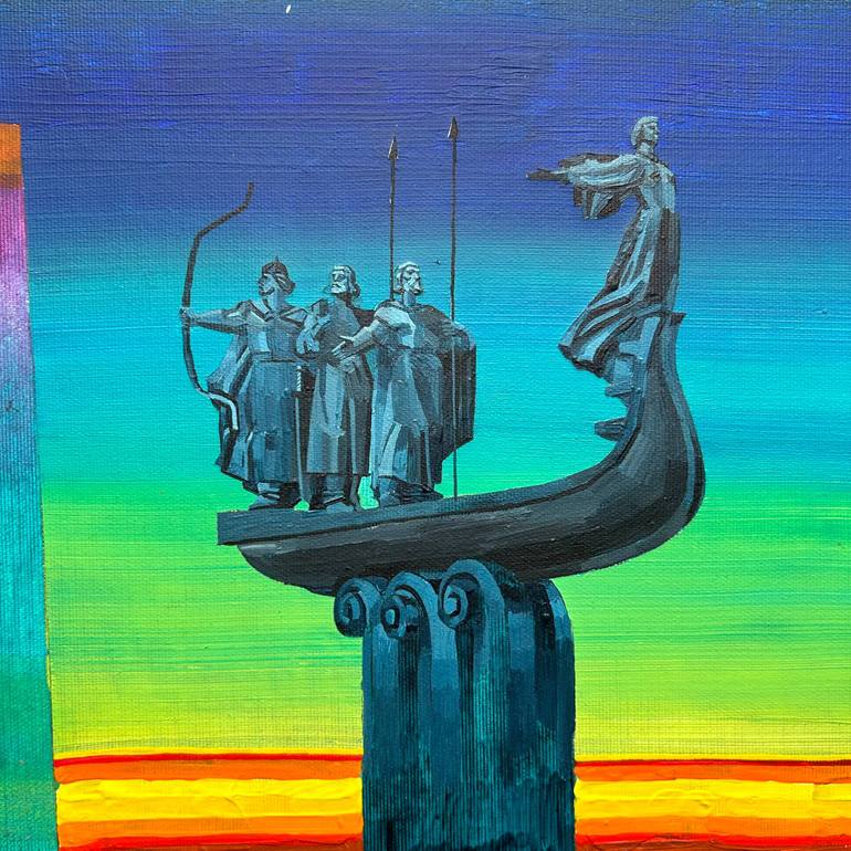 Original Conceptual Architecture Painting by Denys Metelin