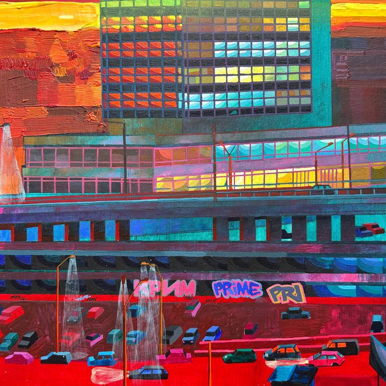 Original Conceptual Architecture Painting by Denys Metelin