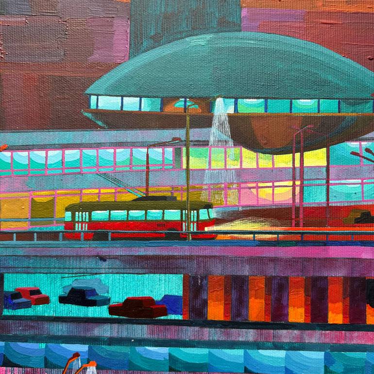 Original Conceptual Architecture Painting by Denys Metelin