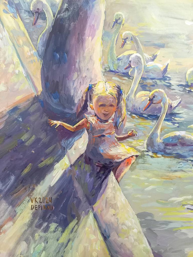 Original Contemporary Children Painting by Varvara Kurakina