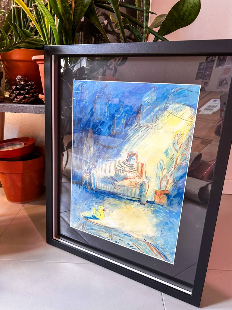 Original Fauvism Home Drawing by Varvara Kurakina