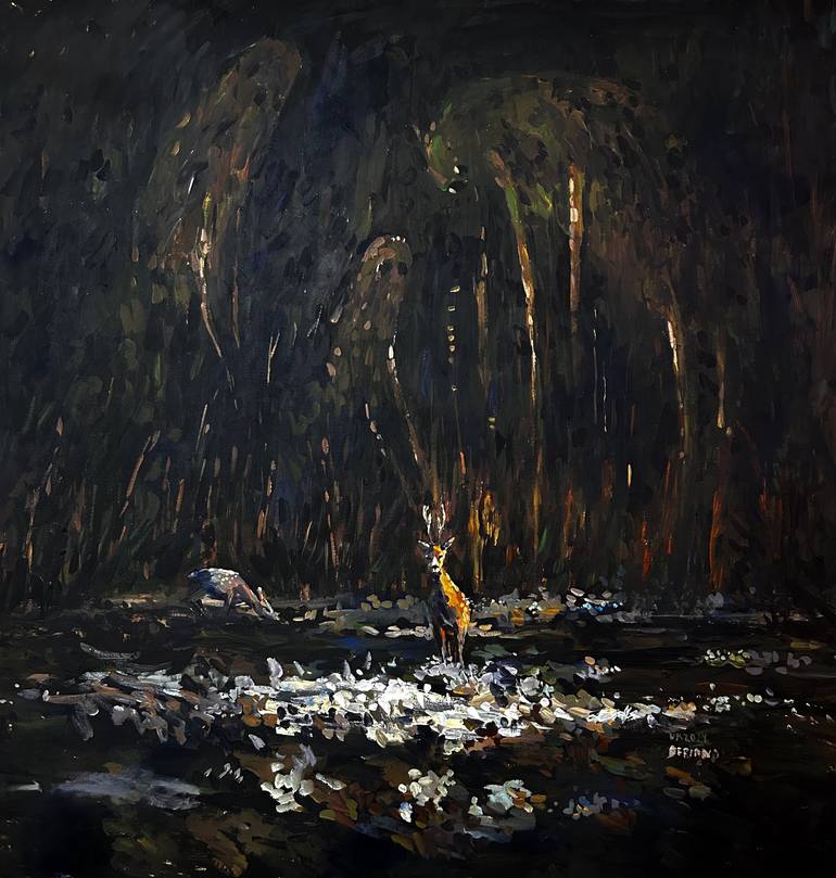 Original Folk Animal Paintings by Varvara Kurakina