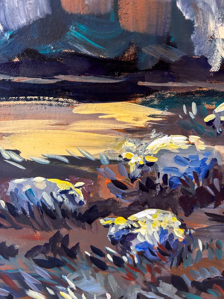 Original Expressionism Landscape Painting by Varvara Kurakina