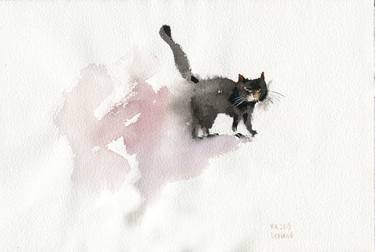 Original Cats Paintings by Varvara Kurakina