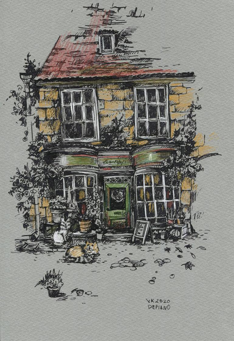 Florist shop Drawing by Varvara Kurakina | Saatchi Art Florist shop Drawing by Varvara Kurakina | Saatchi Art