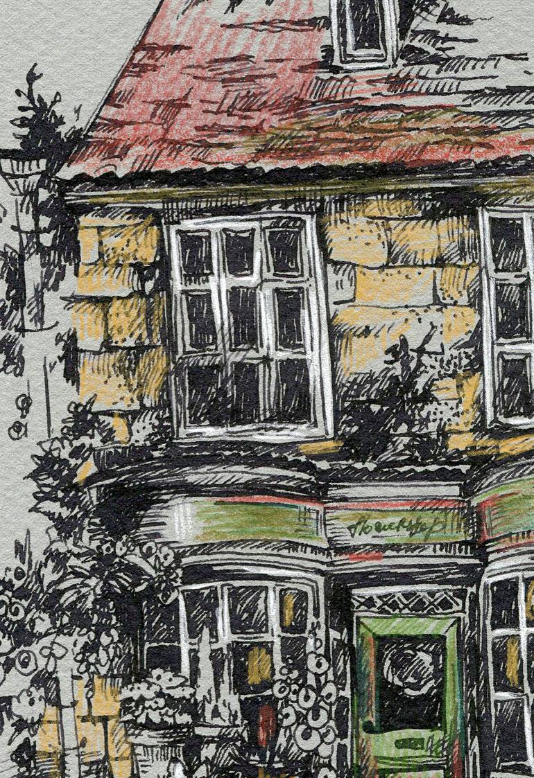 Original Illustration Landscape Drawing by Varvara Kurakina