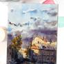 Vilnius watercolor cityscape.
A beautiful corner of antiquity in a modern city.
Professional cotton paper Arches Grain Fin 185 gsm - 36х26,5 cm (14"x10,2")