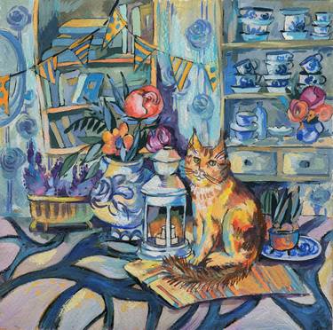 Original Cats Paintings by Varvara Kurakina