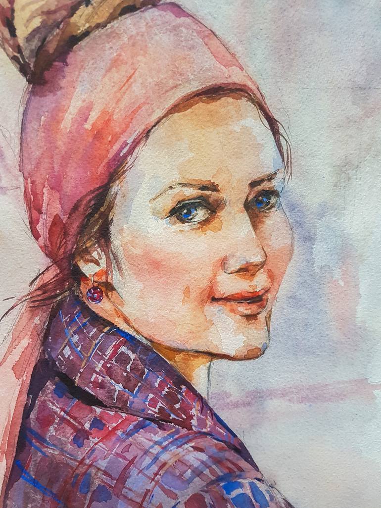 Original Fine Art Portrait Painting by Varvara Kurakina