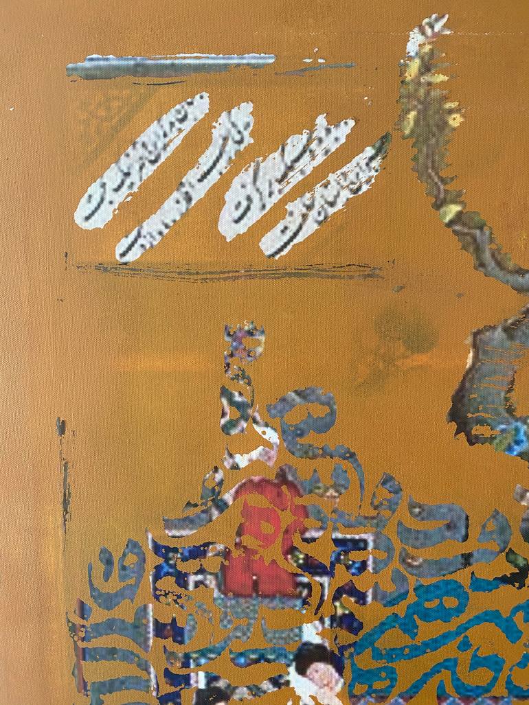 Original Art Deco Calligraphy Painting by Sherry Yadegari