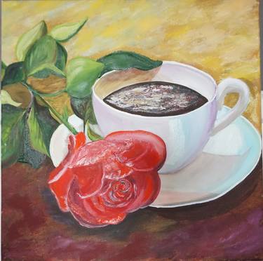 Print of Impressionism Food & Drink Paintings by svetlana lyons