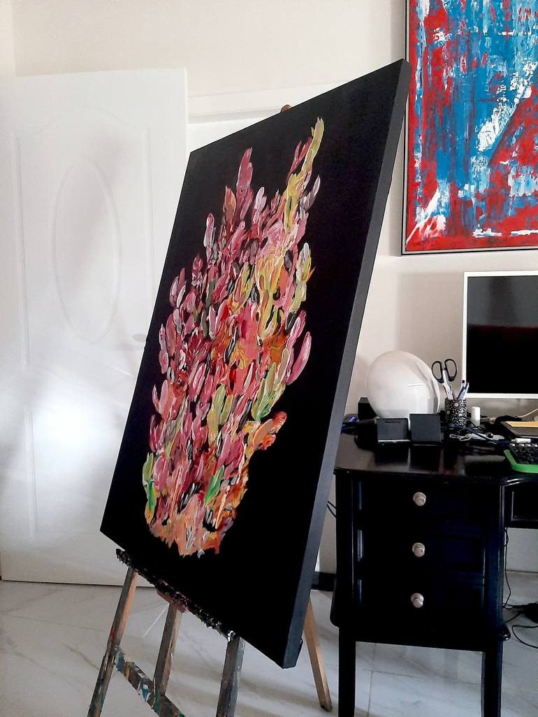 Original Abstract Expressionism Floral Painting by patrick Joosten