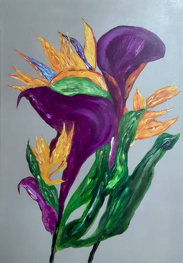 Original Abstract Expressionism Botanic Paintings by patrick Joosten