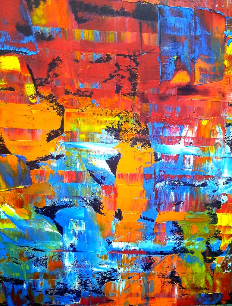 Original Abstract Expressionism Abstract Painting by patrick Joosten