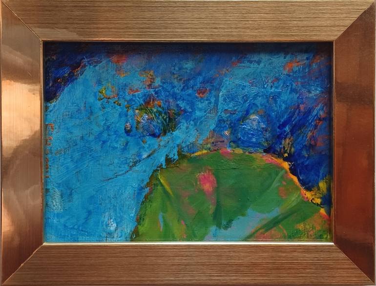 Original Abstract Garden Painting by Frederick Hurd