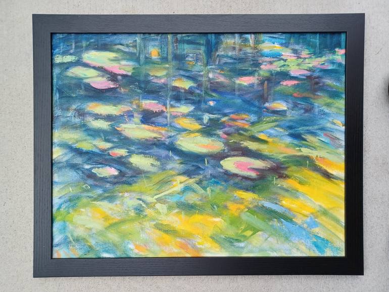 Original Abstract Garden Painting by Frederick Hurd